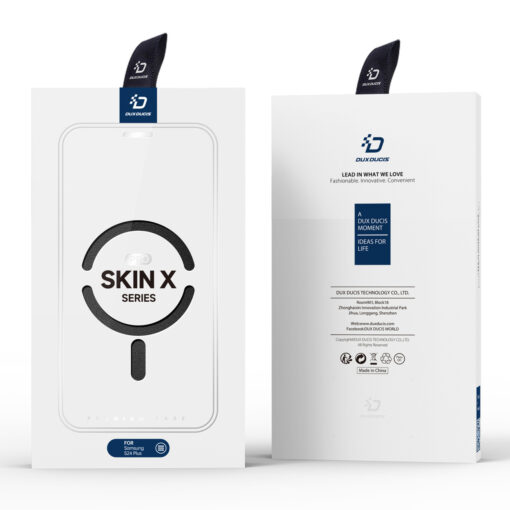 Samsung S24 PLUS kaaned MagSafe kunstnahast Dux Ducis Skin X Pro must 11