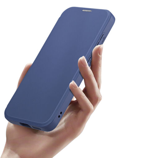 Samsung S24 PLUS kaaned MagSafe kunstnahast Dux Ducis Skin X Pro sinine 6