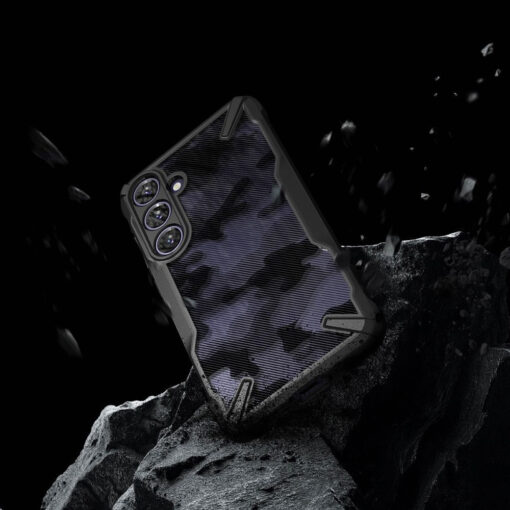 Samsung S24 PLUS umbris silikoonist serva ja plastikust tagusega Ringke Fusion X Camo must 9