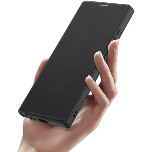 Samsung S24 ULTRA kaaned MagSafe kunstnahast Dux Ducis Skin X Pro must 12