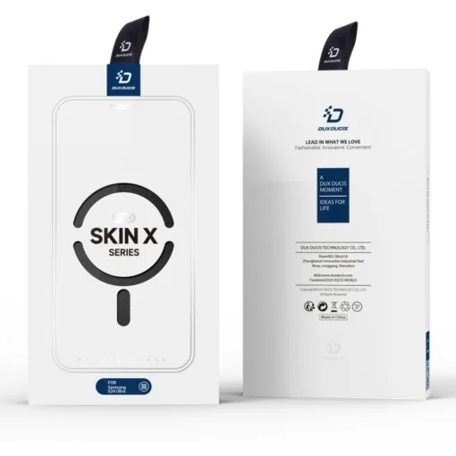 Samsung S24 ULTRA kaaned MagSafe kunstnahast Dux Ducis Skin X Pro must 4