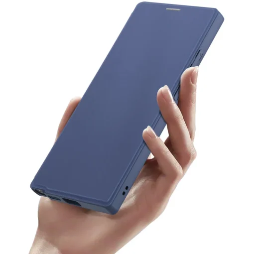 Samsung S24 ULTRA kaaned MagSafe kunstnahast Dux Ducis Skin X Pro sinine 10