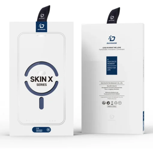 Samsung S24 ULTRA kaaned MagSafe kunstnahast Dux Ducis Skin X Pro sinine 2
