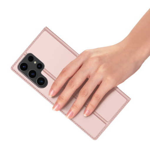 Samsung S24 ULTRA kaaned kunstnahast Dux Ducis Skin Pro roosa 6