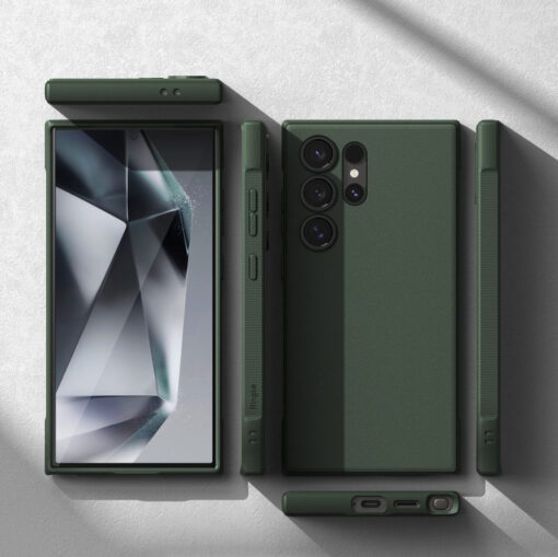 Samsung S24 ULTRA umbris silikoonist serva ja plastikust tagusega Ringke Onyx tume roheline 6