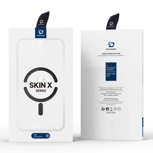 Samsung S24 kaaned MagSafe kunstnahast ja plastikust Dux Ducis Skin X Pro must 11
