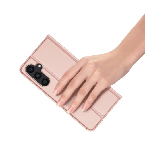 Samsung S24 kaaned kunstnahast Dux Ducis Skin Pro roosa 6