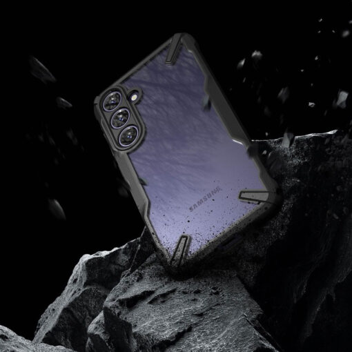 Samsung S24 umbris silikoonist serva ja plastikust tagusega Ringke Fusion X must 9