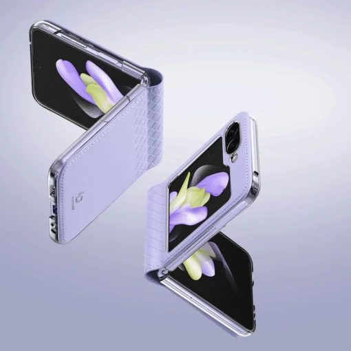Samsung Z Flip 5 kaaned kunstnahast Dux Ducis Bril lilla 8