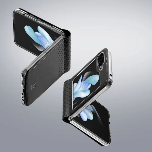 Samsung Z Flip 5 kaaned kunstnahast Dux Ducis Bril must 8