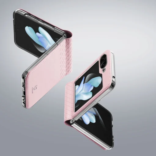 Samsung Z Flip 5 kaaned kunstnahast Dux Ducis Bril roosa 7
