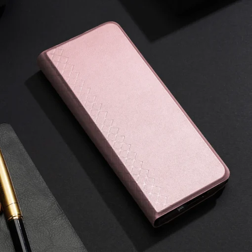 Samsung Z Fold 5 kaaned kunstnahast Dux Ducis Bril roosa 10