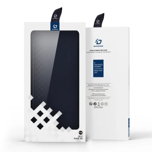 Samsung Z Fold 5 kaaned kunstnahast Dux Ducis Bril sinine 11