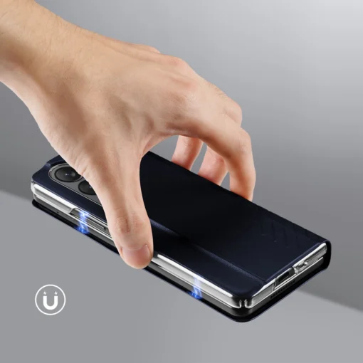 Samsung Z Fold 5 kaaned kunstnahast Dux Ducis Bril sinine 5