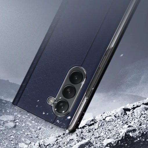 Samsung Z Fold 5 kaaned kunstnahast Dux Ducis Bril sinine 8