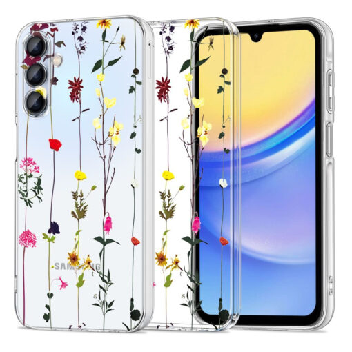 Samsung A15 umbris Flexair silikoonist Garden Floral