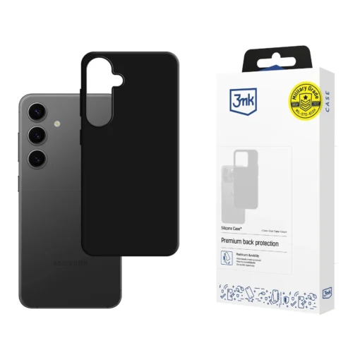Samsung S24 umbris silikoonist 3mk Silicone Case must 1 1