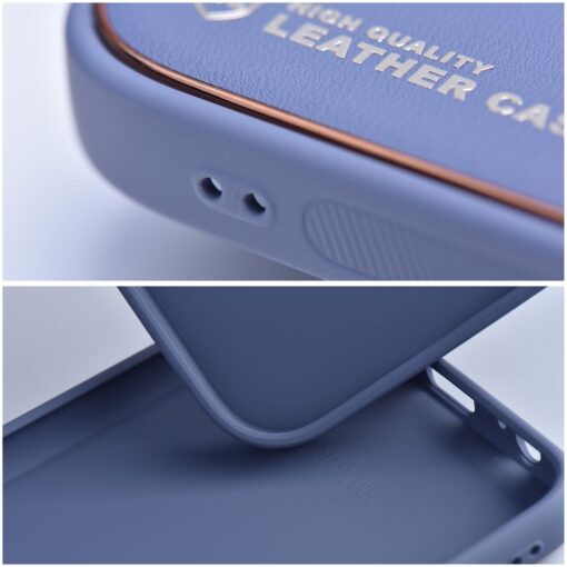 Samsung A25 umbris kunstnahast taguse ja silikoonist servadega sinine 3