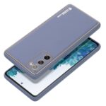 Samsung-A35-umbris-kunstnahast-taguse-ja-silikoonist-servadega-sinine