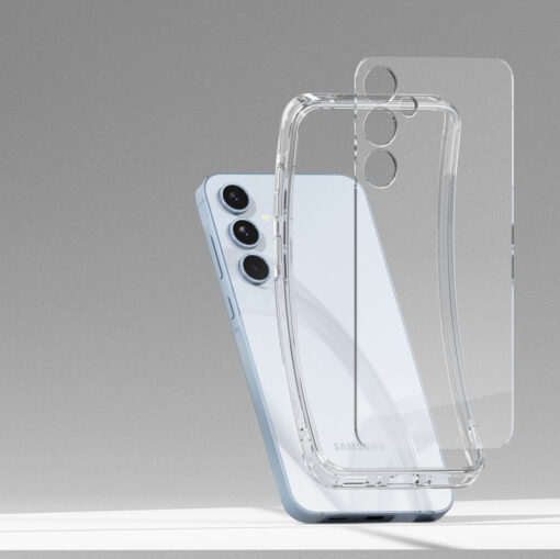 Samsung A35 umbris silikoonist serva ja plastikust tagusega Ringke Fusion labipaistev 2