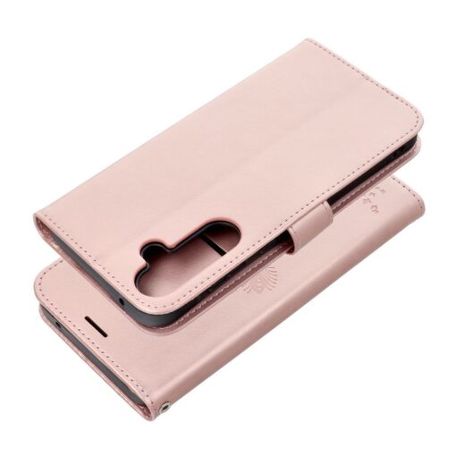 Samsung A55 kaaned kunstnahast MEZZO puu roosa 1
