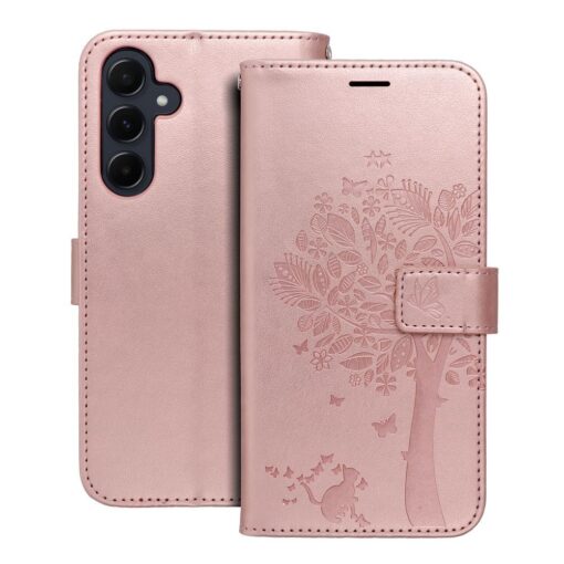 Samsung A55 kaaned kunstnahast MEZZO puu roosa