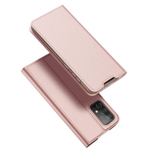 Samsung A55 kunstnahast kaaned kaarditaskuga DUX DUCIS Skin Pro roosa 2