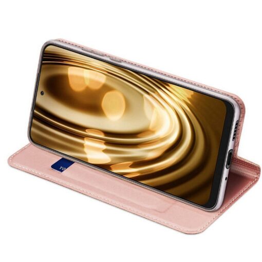 Samsung A55 kunstnahast kaaned kaarditaskuga DUX DUCIS Skin Pro roosa 4