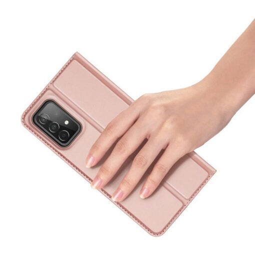 Samsung A55 kunstnahast kaaned kaarditaskuga DUX DUCIS Skin Pro roosa 7
