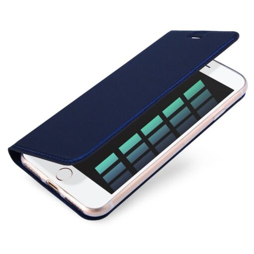 Samsung A55 kunstnahast kaaned kaarditaskuga DUX DUCIS Skin Pro sinine 3