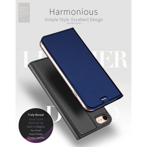 Samsung A55 kunstnahast kaaned kaarditaskuga DUX DUCIS Skin Pro sinine 6