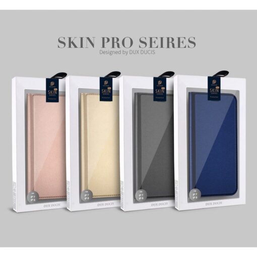Samsung A55 kunstnahast kaaned kaarditaskuga DUX DUCIS Skin Pro sinine 7