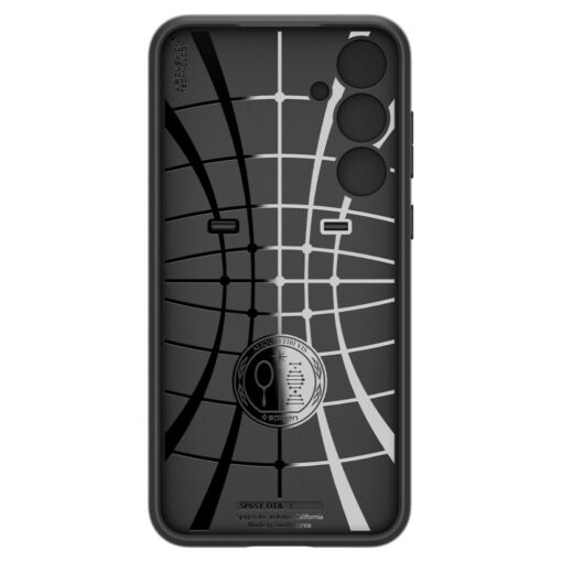 Samsung A55 umbris Spigen Optik Armor plastikust taguse ja silikoonist struktuuriga must 4