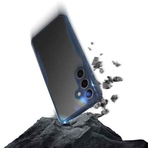 Samsung A55 umbris plastikust ja silikoonist Anti Drop tumesinine 2