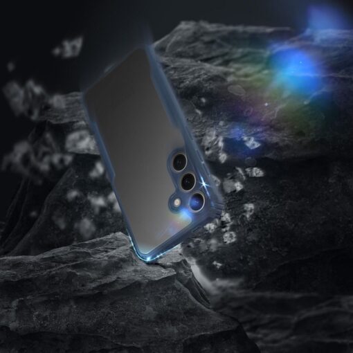 Samsung A55 umbris plastikust ja silikoonist Anti Drop tumesinine 3