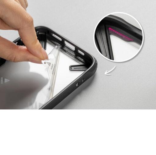 Samsung A55 umbris silikoonist serva ja plastikust tagusega Ringke Fusion X camo must 3