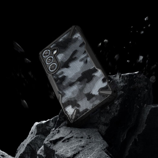 Samsung A55 umbris silikoonist serva ja plastikust tagusega Ringke Fusion X camo must 8