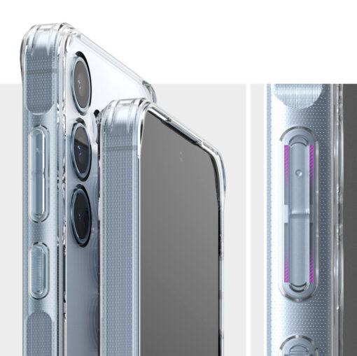 Samsung A55 umbris silikoonist serva ja plastikust tagusega Ringke Fusion labipaistev 2