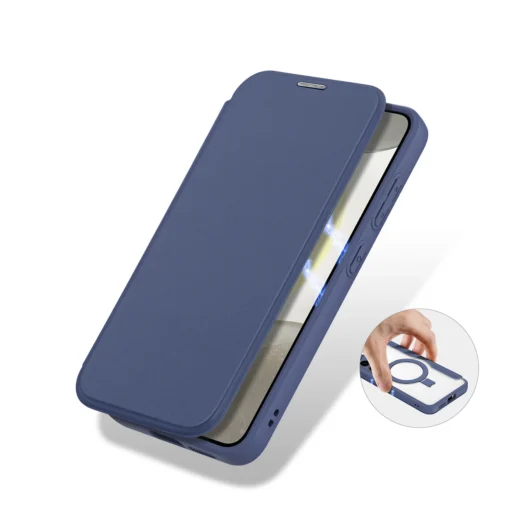 Samsung S24 PLUS kaaned MagSafe tugijalaga Dux Ducis Skin X Pro sinine 11