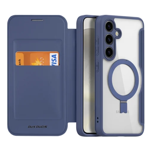 Samsung S24 PLUS kaaned MagSafe tugijalaga Dux Ducis Skin X Pro sinine 3