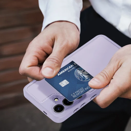 Samsung S24 PLUS umbris 3in1 MagSafe Wallet RFID Dux Ducis Rafi lilla 9