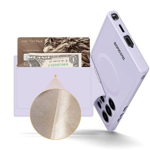 Samsung S24 ULTRA umbris 3in1 MagSafe Wallet RFID Dux Ducis Rafi lilla 10
