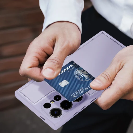 Samsung S24 ULTRA umbris 3in1 MagSafe Wallet RFID Dux Ducis Rafi lilla 9