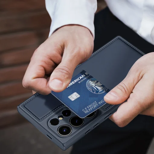 Samsung S24 ULTRA umbris 3in1 MagSafe Wallet RFID Dux Ducis Rafi sinine 9