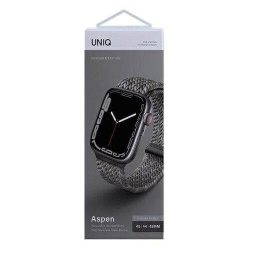 Apple Watch 424445 mm rihm UNIQ Aspen punutud hall 3