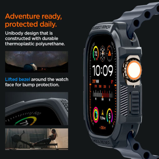 Apple Watch 49 mm rihm Rugged Armor silikoonist hall 13