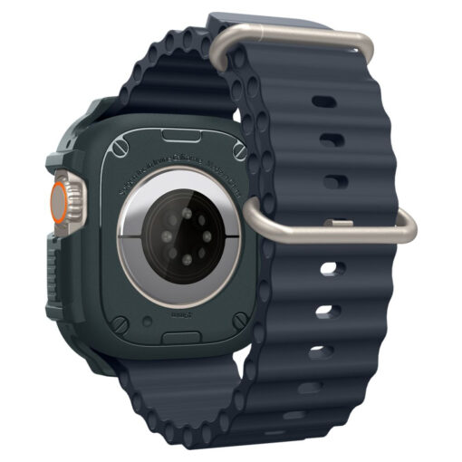 Apple Watch 49 mm rihm Rugged Armor silikoonist roheline 3