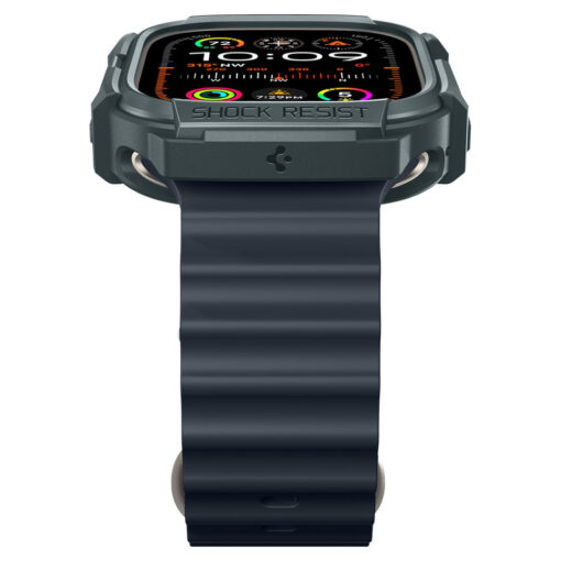 Apple Watch 49 mm rihm Rugged Armor silikoonist roheline 4