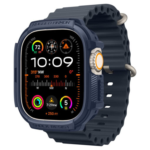 Apple Watch 49 mm rihm Rugged Armor silikoonist sinine 2