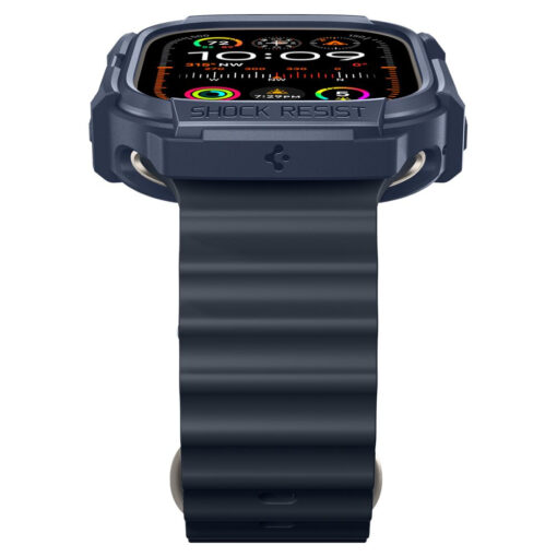 Apple Watch 49 mm rihm Rugged Armor silikoonist sinine 4